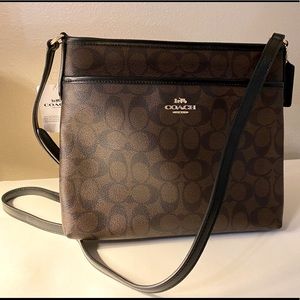 Coach brown/black xbody bag